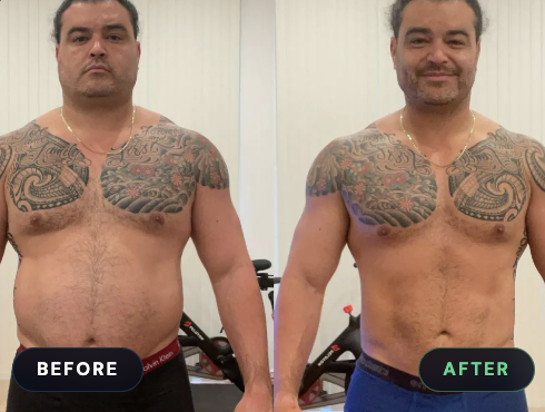 Randy before and after transformation