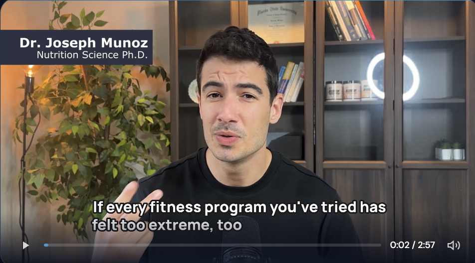 Dr. Joseph Munoz, Nutrition Science Ph.D., introducing the Lean & Strong 21-Day Challenge
